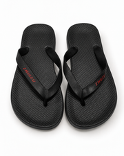 Black Textured Flip-Flops