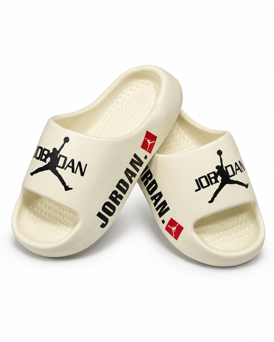 Cream Jordan Graphic Slides