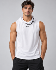 White Nike Sleeveless Training Top