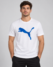 White Puma Blue Logo T-Shirt