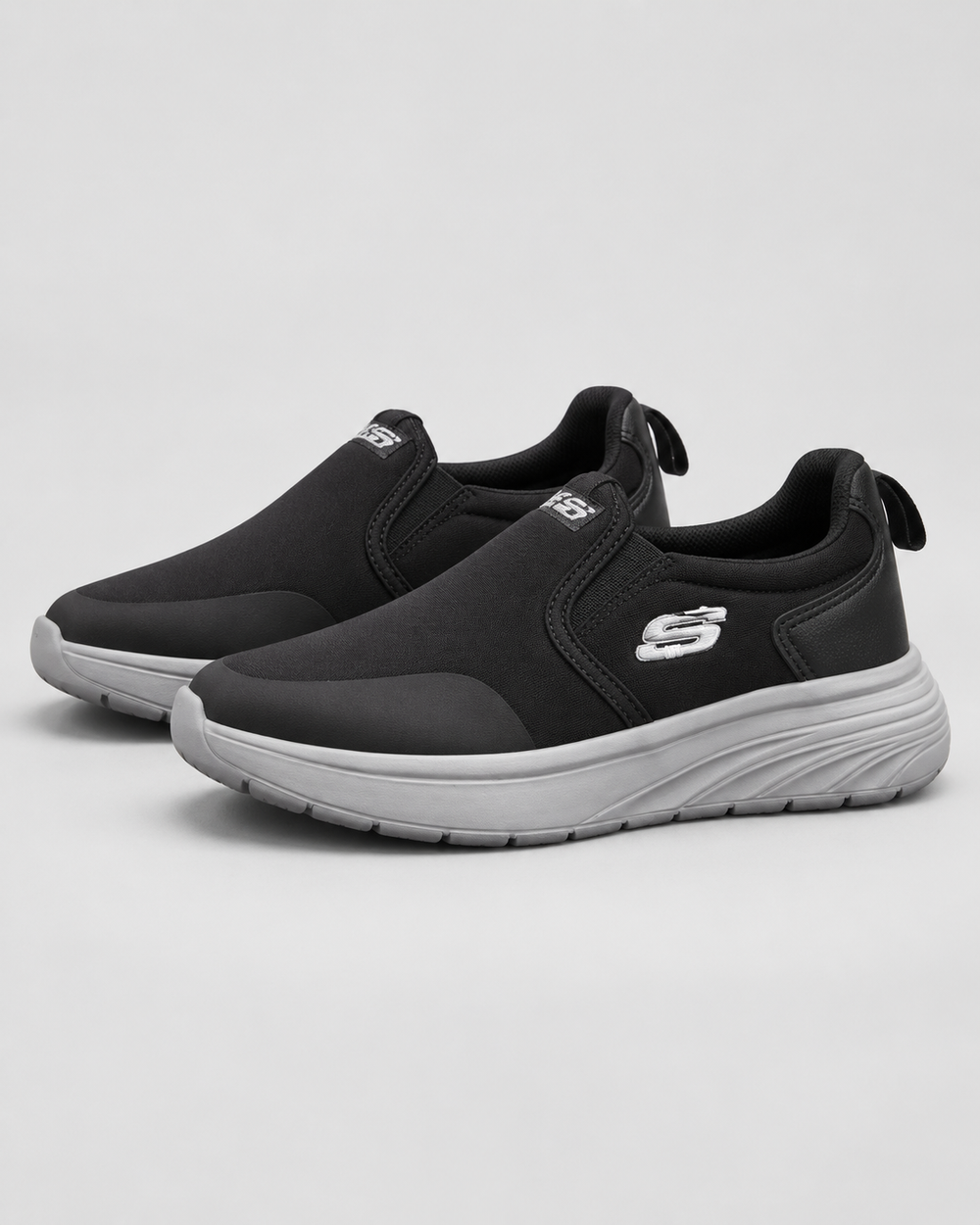 Gray Skechers Running Shoe