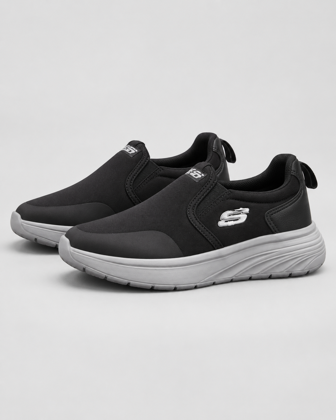 Gray Skechers Running Shoe