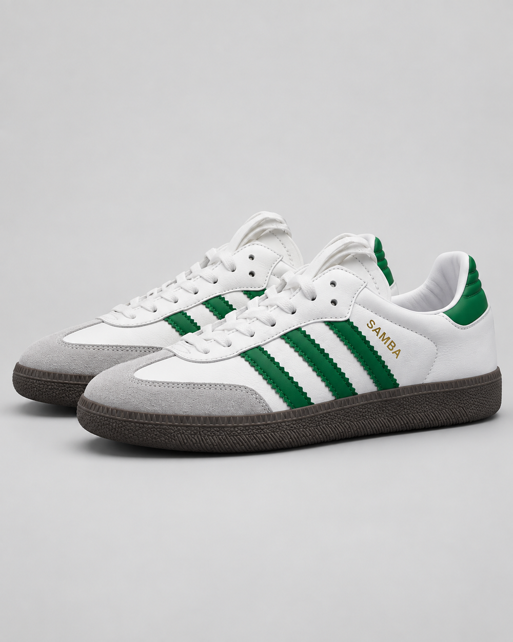White and Green Adidas Casual Sneaker