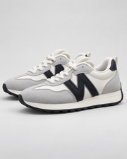 White and Navy Casual Sneaker