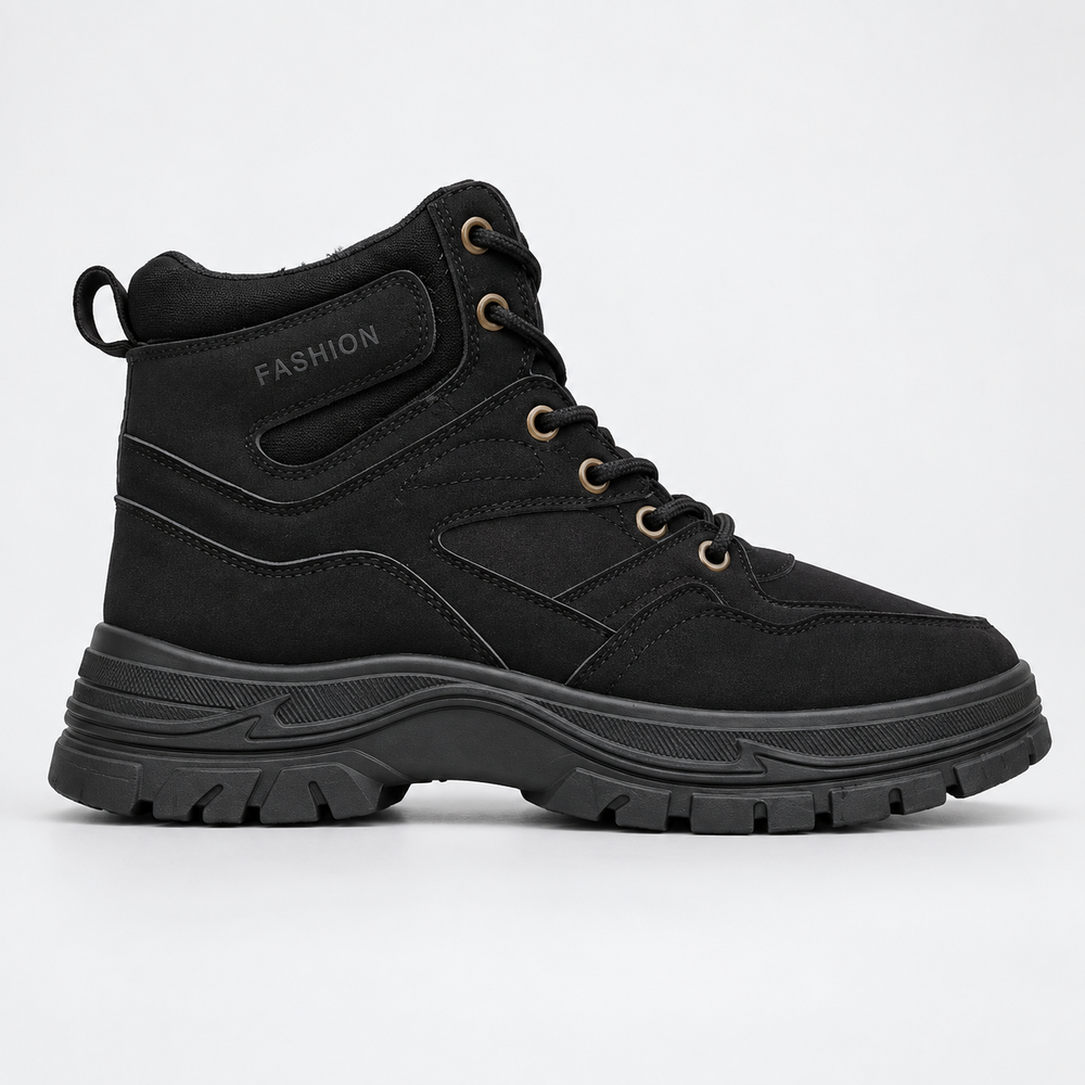 Black Chunky Utility Boot