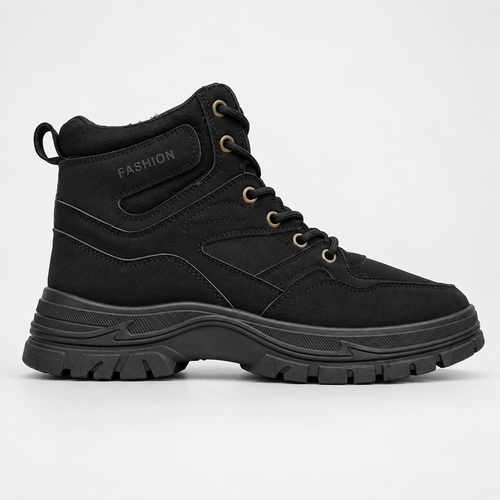 Black Chunky Utility Boot