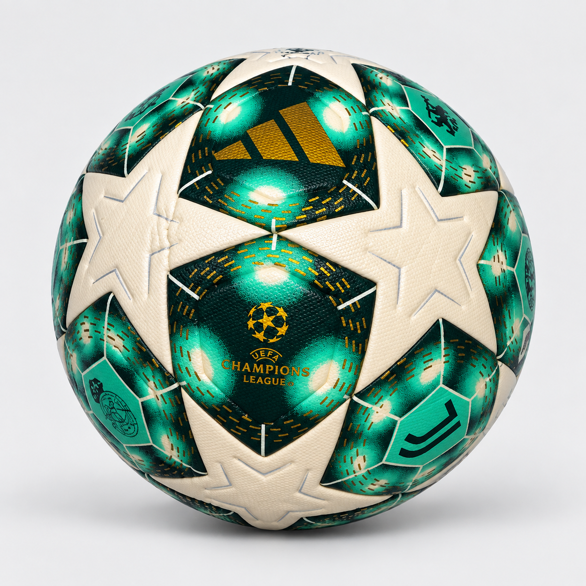 White & Green Star Football
