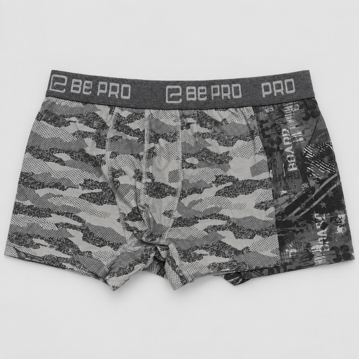 Gray Camouflage Short Boxer Brief