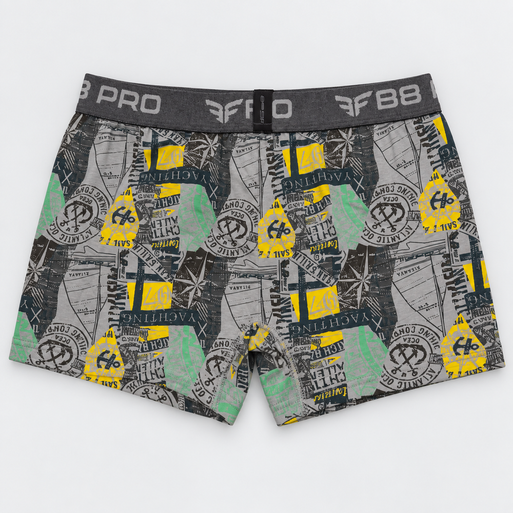 Green Pattern Short Boxer Brief