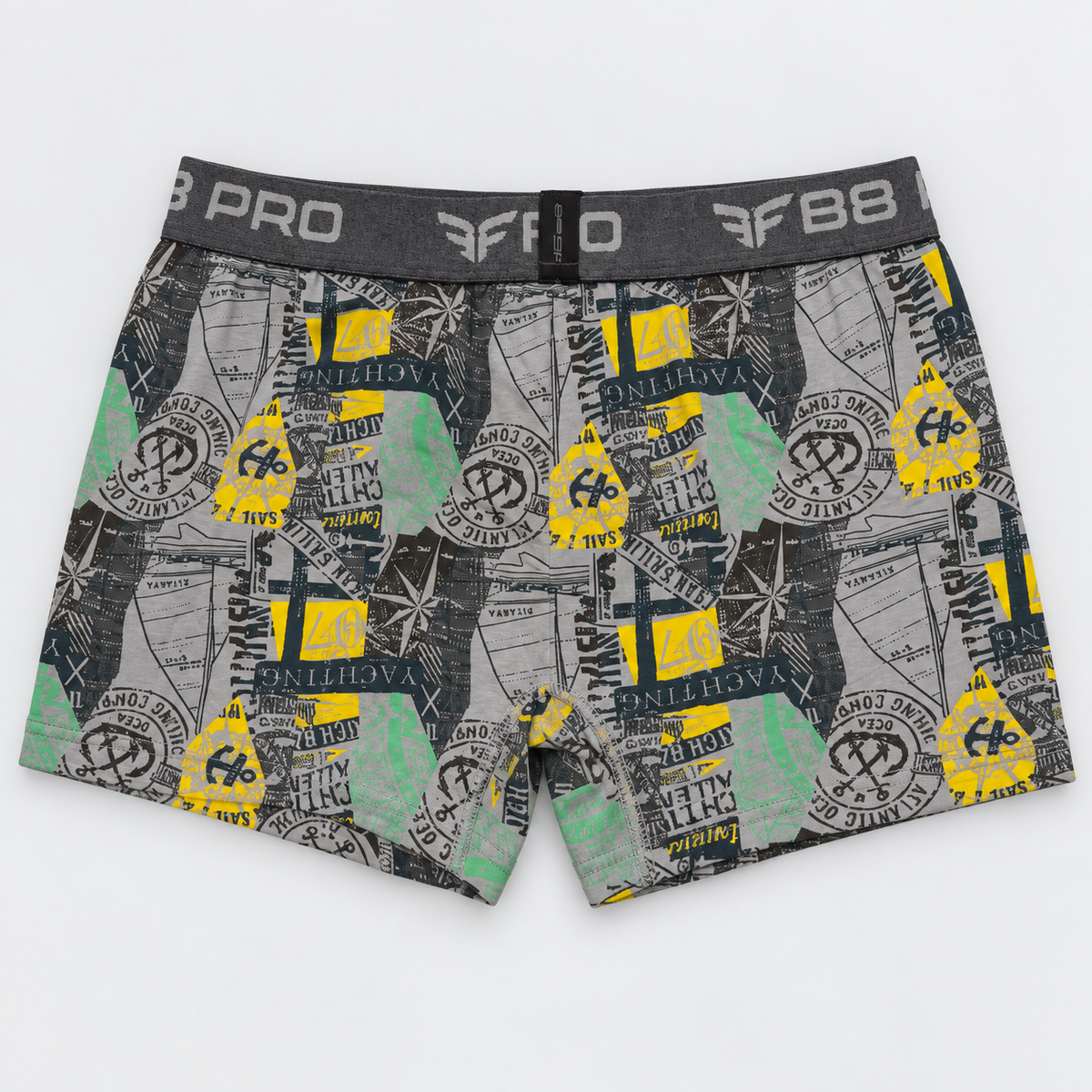 Green Pattern Short Boxer Brief