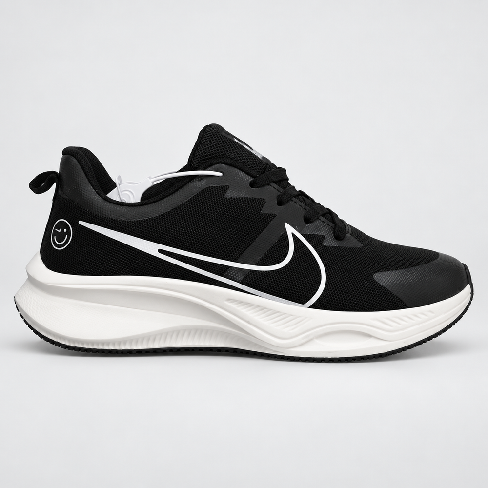 Black & White Nike Running Shoe - Big Sizes