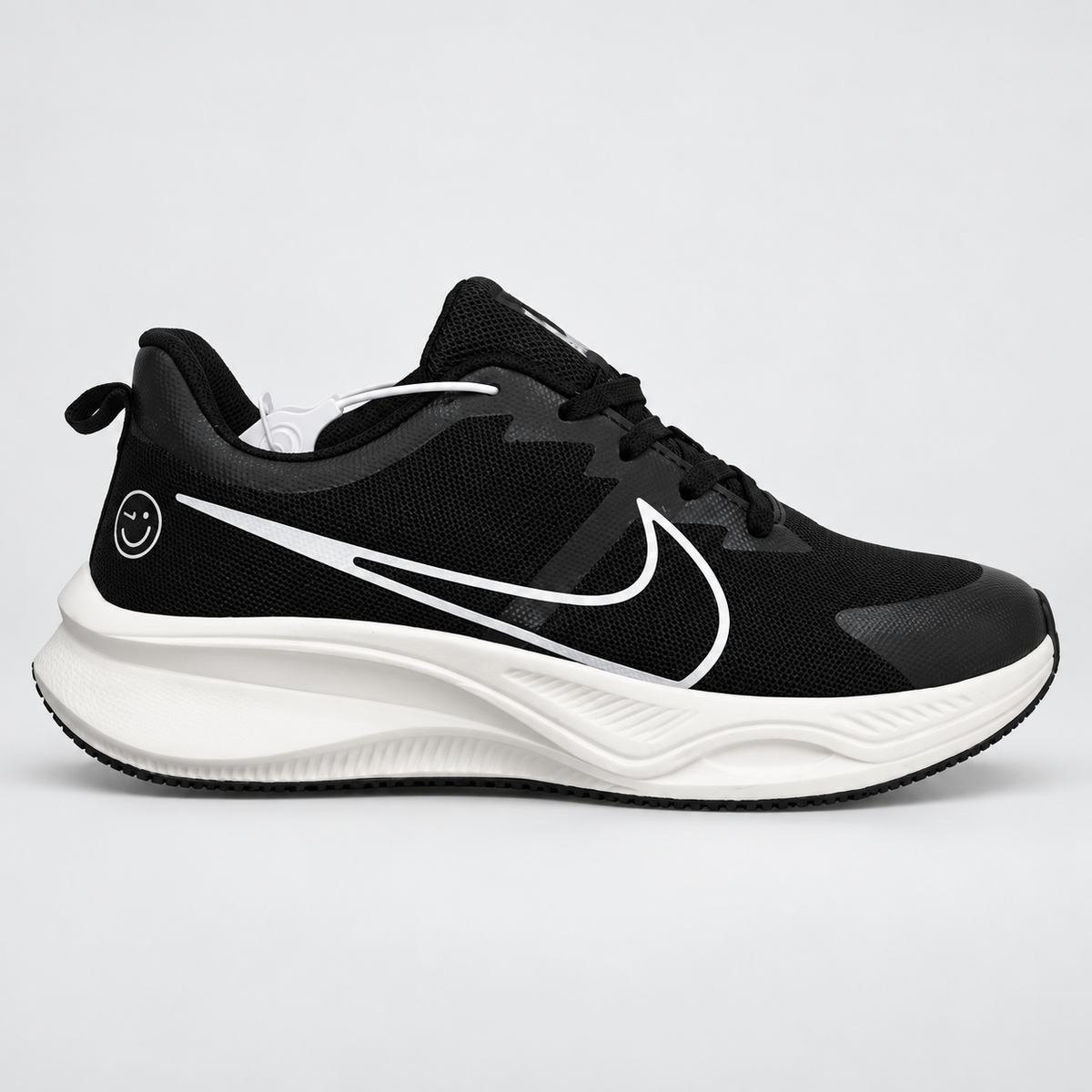 Black & White Nike Running Shoe - Big Sizes