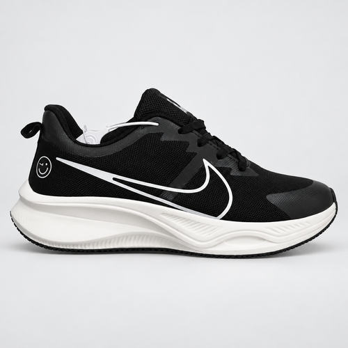Black & White Nike Running Shoe - Big Sizes