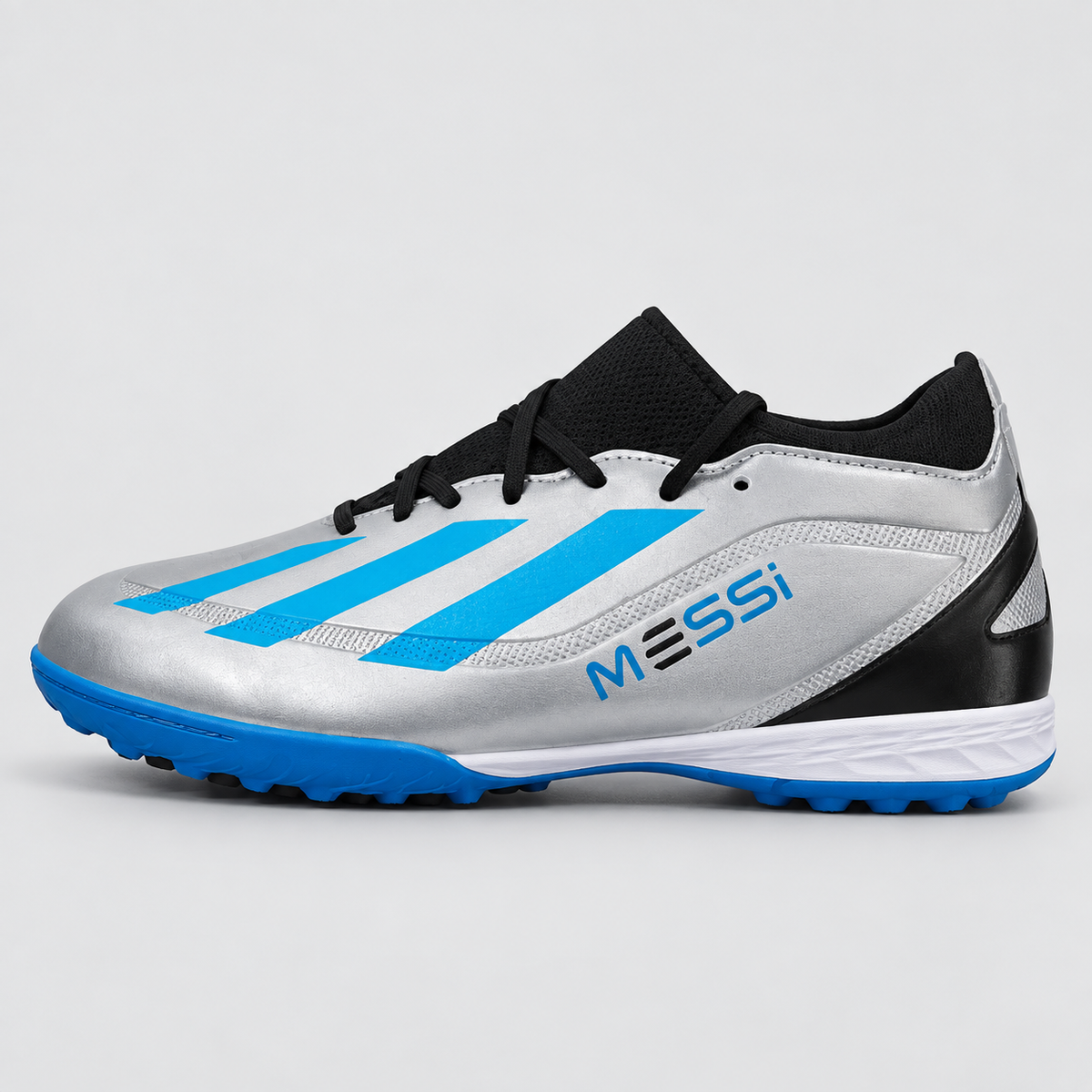 Silver & Blue Adidas Football Boots